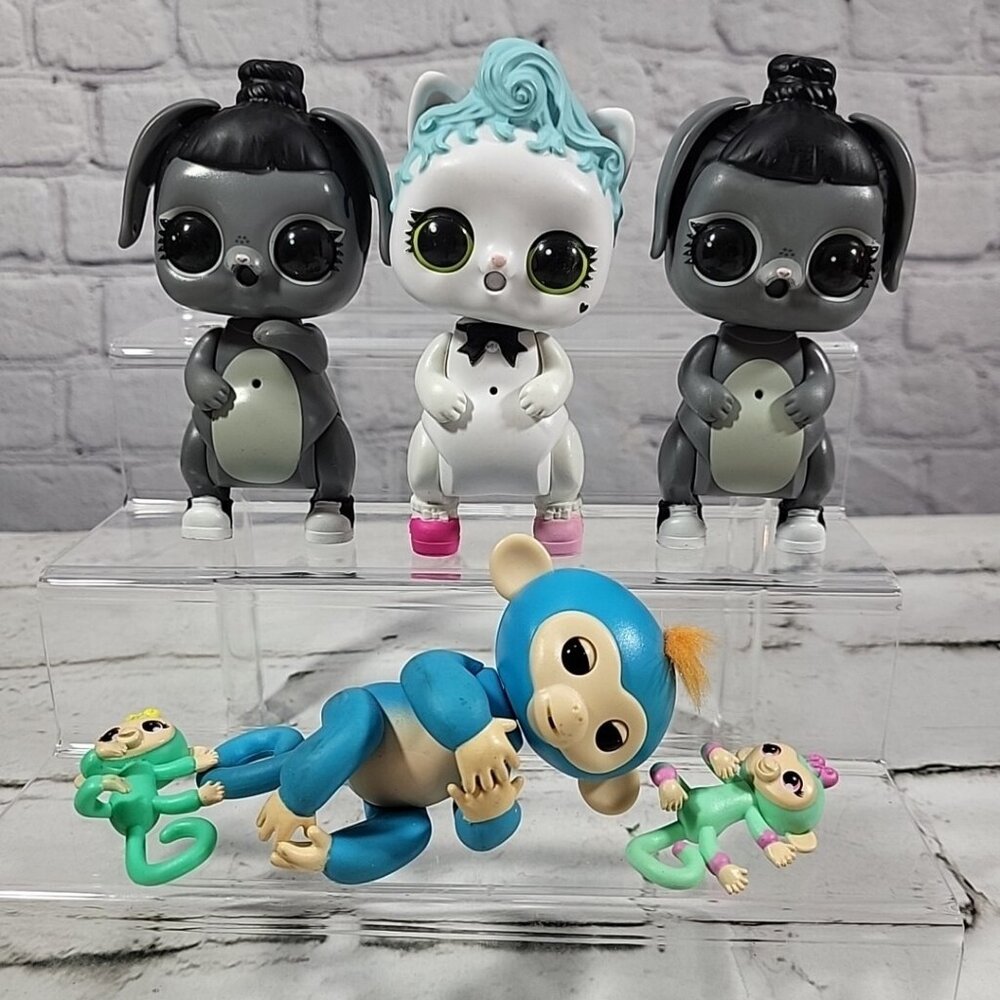 L.O.L. Surprise Live Pets Fingerlings Interactive Lot With Mini Figures
